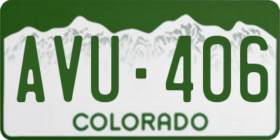 CO license plate AVU406