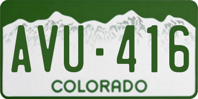 CO license plate AVU416