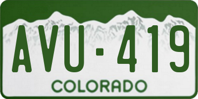 CO license plate AVU419