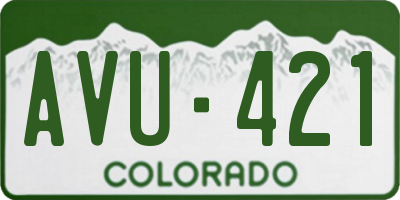 CO license plate AVU421