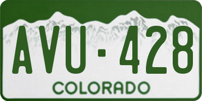 CO license plate AVU428