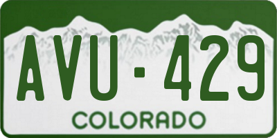 CO license plate AVU429