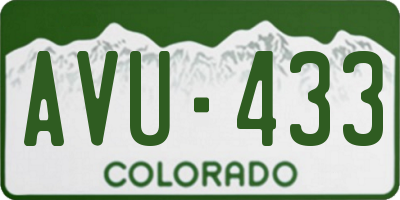 CO license plate AVU433