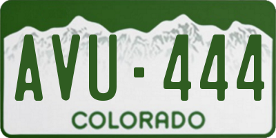 CO license plate AVU444