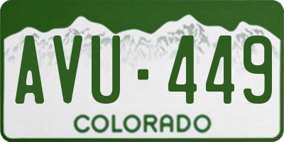CO license plate AVU449
