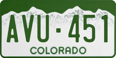 CO license plate AVU451