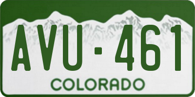 CO license plate AVU461