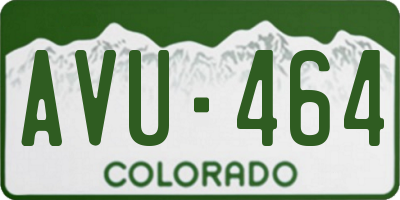 CO license plate AVU464