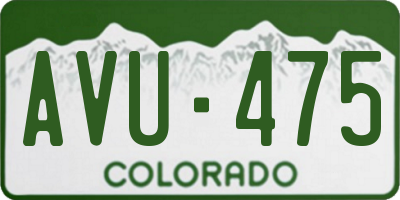 CO license plate AVU475