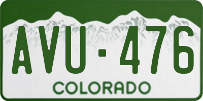 CO license plate AVU476