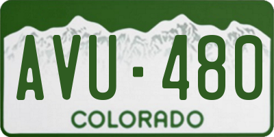 CO license plate AVU480