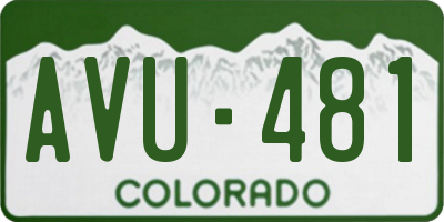 CO license plate AVU481