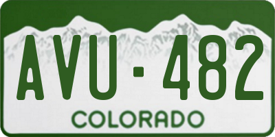 CO license plate AVU482