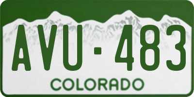 CO license plate AVU483