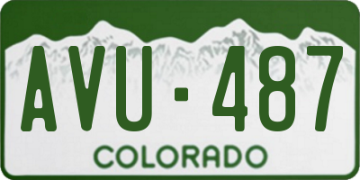 CO license plate AVU487