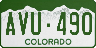 CO license plate AVU490