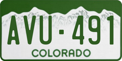 CO license plate AVU491