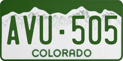 CO license plate AVU505