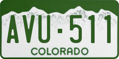 CO license plate AVU511