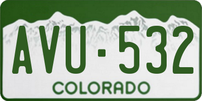 CO license plate AVU532