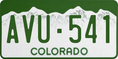 CO license plate AVU541