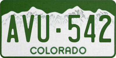 CO license plate AVU542