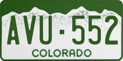 CO license plate AVU552