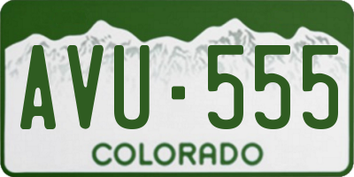 CO license plate AVU555