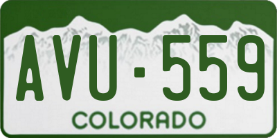 CO license plate AVU559