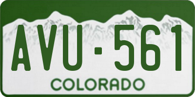 CO license plate AVU561