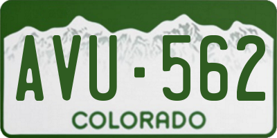 CO license plate AVU562