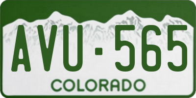 CO license plate AVU565