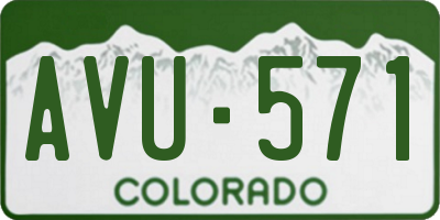 CO license plate AVU571
