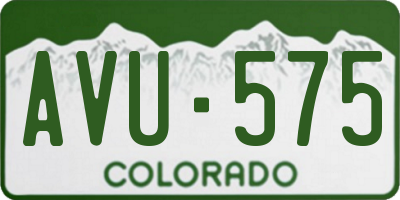 CO license plate AVU575