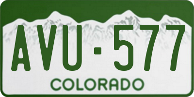 CO license plate AVU577