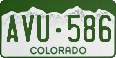 CO license plate AVU586