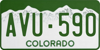 CO license plate AVU590