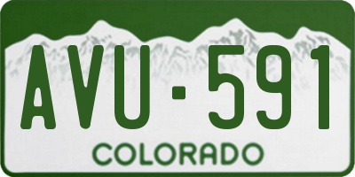 CO license plate AVU591