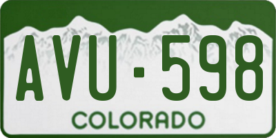 CO license plate AVU598