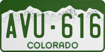 CO license plate AVU616
