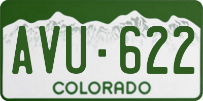 CO license plate AVU622