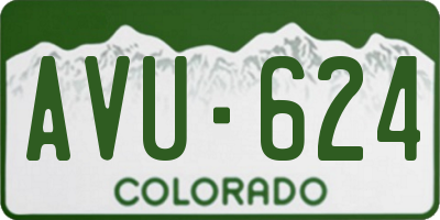 CO license plate AVU624