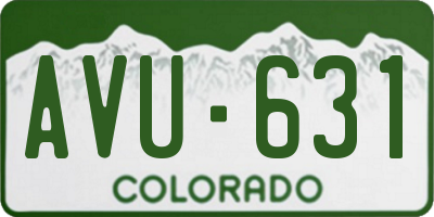 CO license plate AVU631