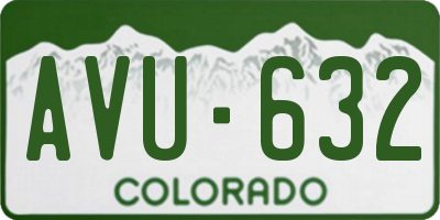 CO license plate AVU632