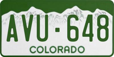 CO license plate AVU648