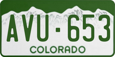 CO license plate AVU653