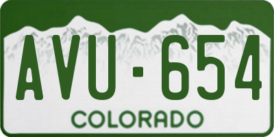 CO license plate AVU654
