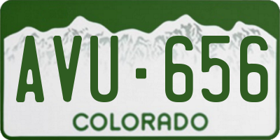 CO license plate AVU656