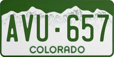 CO license plate AVU657