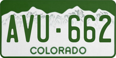 CO license plate AVU662